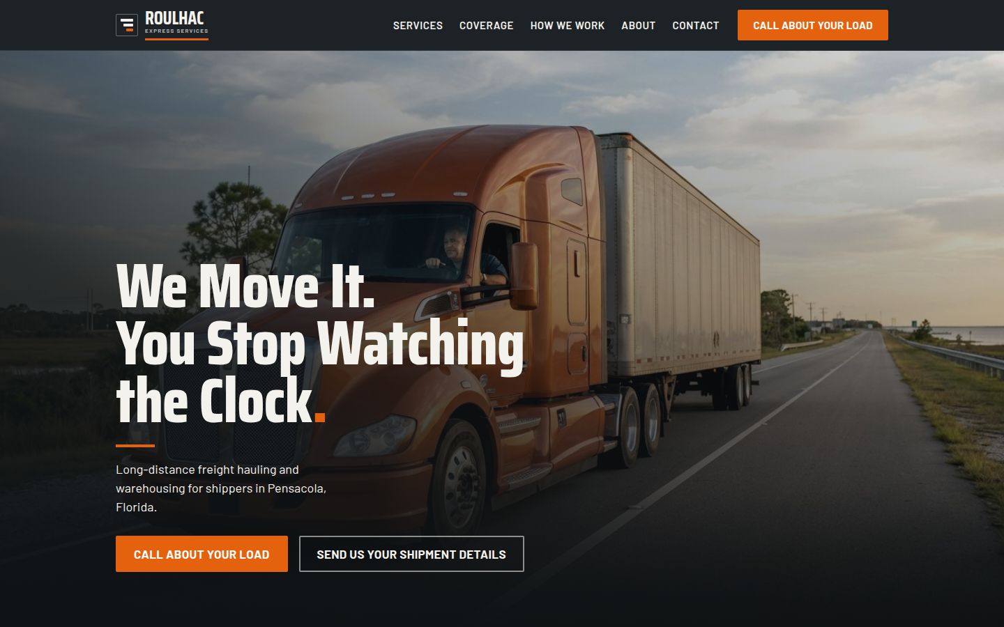 The Roulhac Express Services website